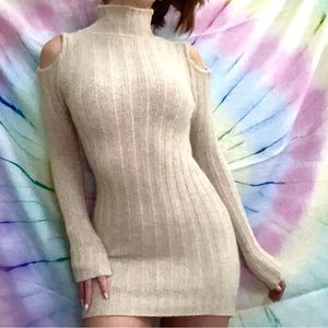 Cold Shoulder Sweater Dress